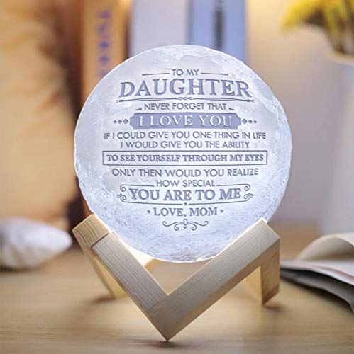 Engraved Moon Lamp Night Light  - from Mom/Dad to Daughter