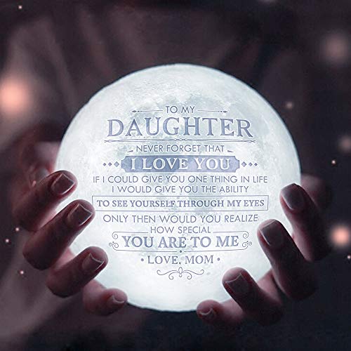 Engraved Moon Lamp Night Light  - from Mom/Dad to Daughter