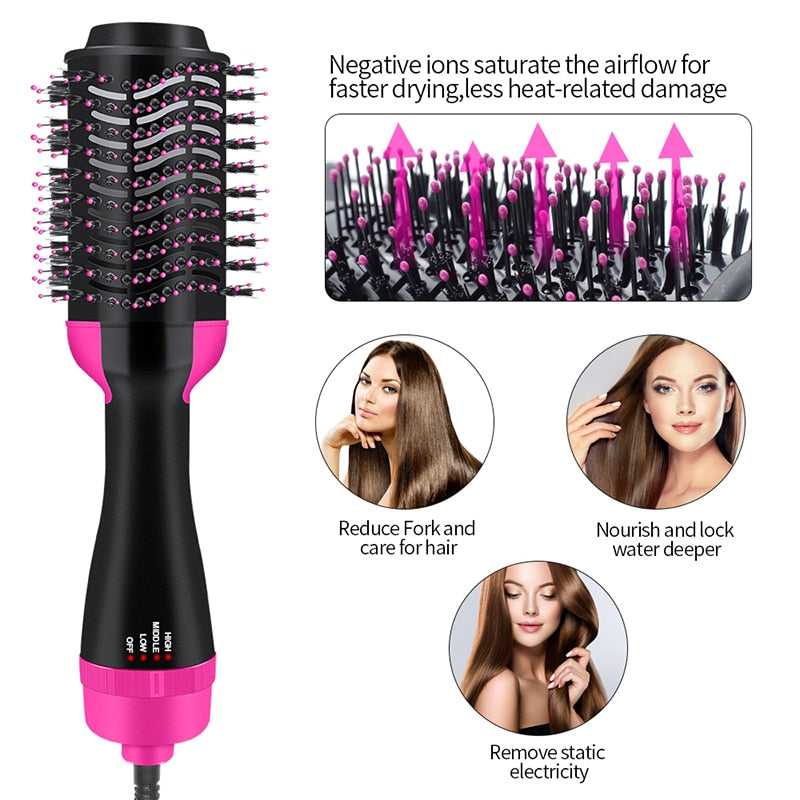 Amoyy Multifunctional Hair Volumizer Brush&Straightener