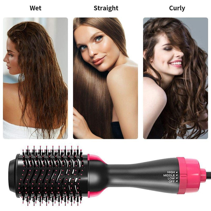 Amoyy Multifunctional Hair Volumizer Brush&Straightener