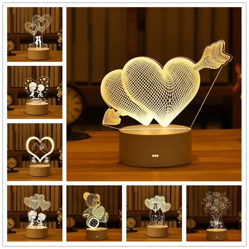 Gifts 3D Lamp Acrylic LED Night Light.