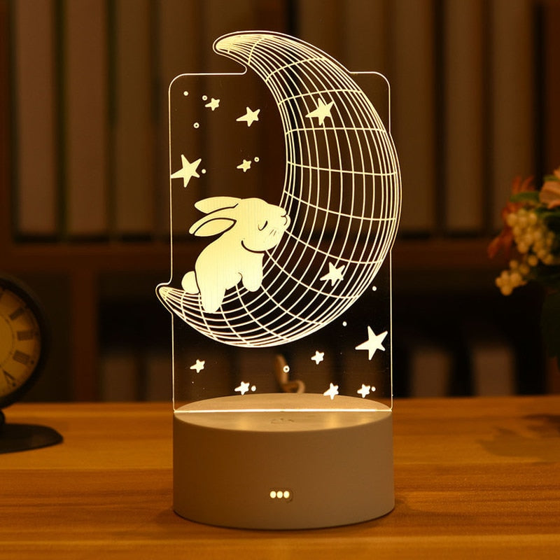 Gifts 3D Lamp Acrylic LED Night Light.