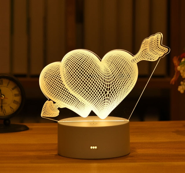 Gifts 3D Lamp Acrylic LED Night Light.