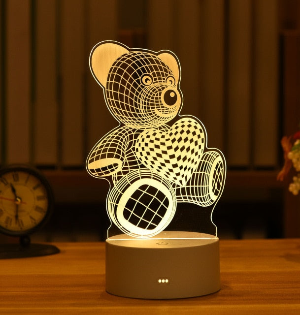 Gifts 3D Lamp Acrylic LED Night Light.