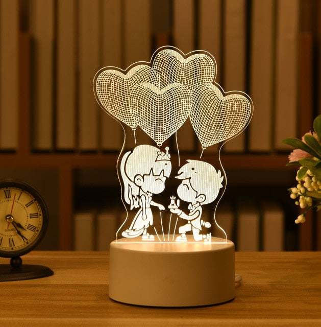 Gifts 3D Lamp Acrylic LED Night Light.