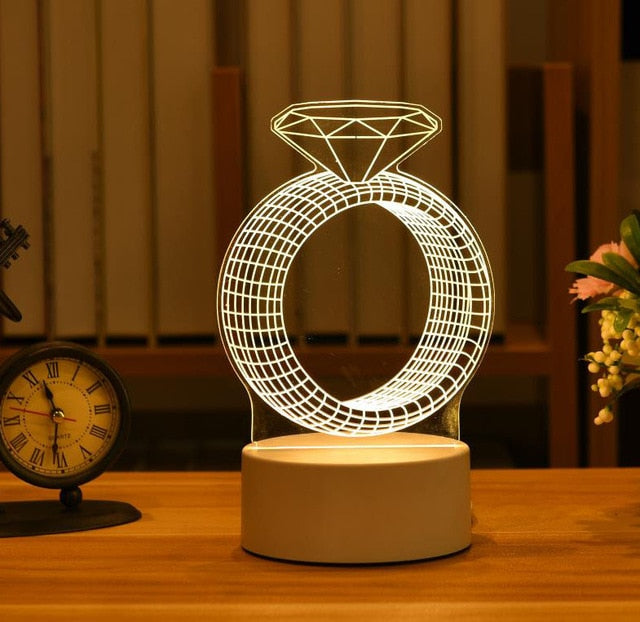 Gifts 3D Lamp Acrylic LED Night Light.