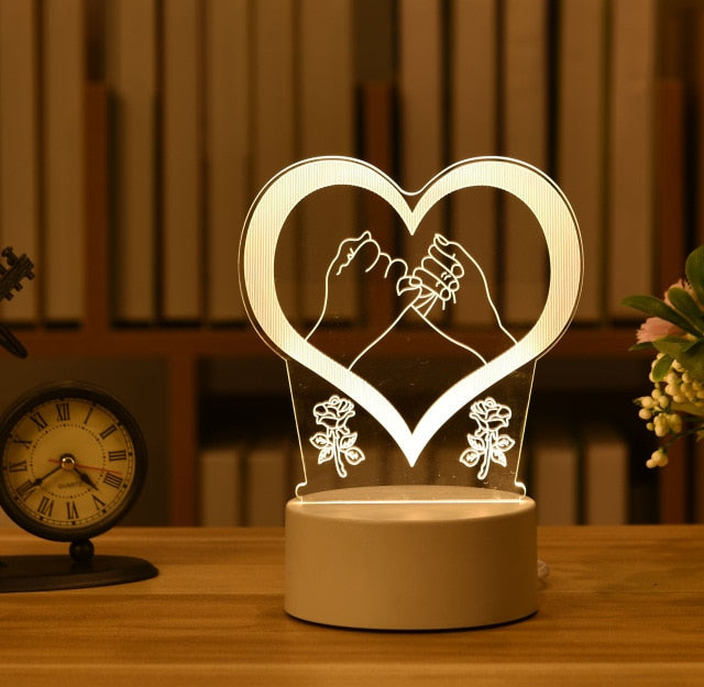 Gifts 3D Lamp Acrylic LED Night Light.